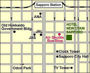 Hotel New Otani Sapporo - Map