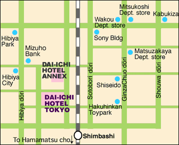 Dai-Ichi Hotel Tokyo - Map