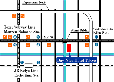 Day Nice Hotel Tokyo - Map