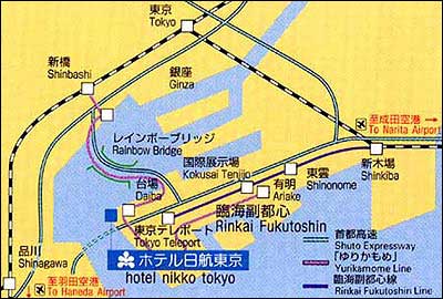 Hotel Nikko Tokyo - Map
