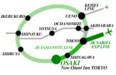 New Otani Inn Tokyo - Map