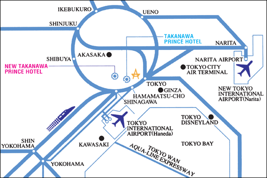 The New (Shin) Takanawa Prince Hotel - Location Map