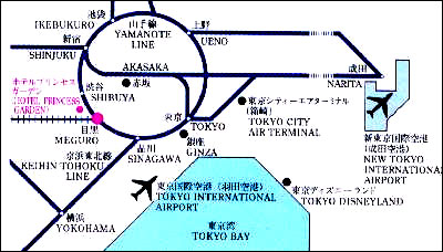 Princess Garden Hotel Tokyo - Map
