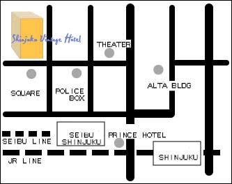 Shinjuku Vintage Hotel - Map