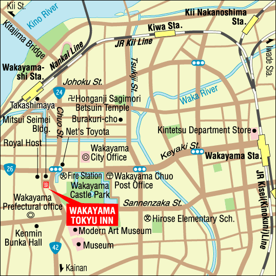 Wakayama Tokyu Inn Hotel - Map