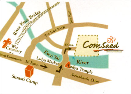 Azure Comsaed Resort & Spa, Kanchanaburi - Map