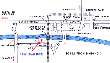 Felix River Kwai Hotel Kanchanaburi - Map