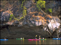 Canoeing in the River Kwai