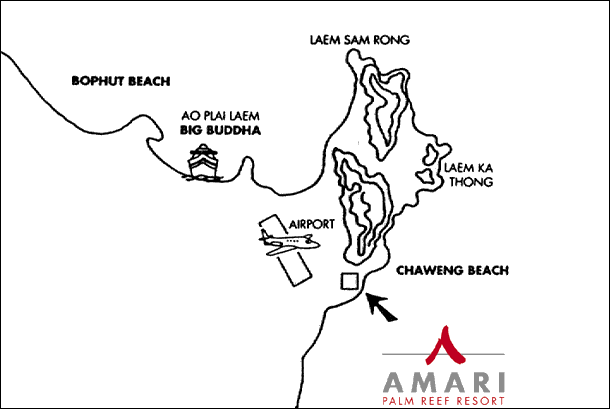 Amari Palm Reef Resort, Samui - Map