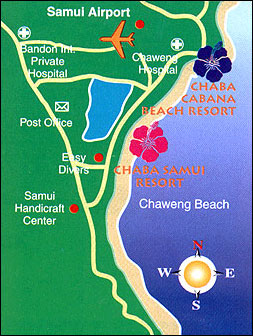 Chaba Samui Resort, Koh Samui - Map