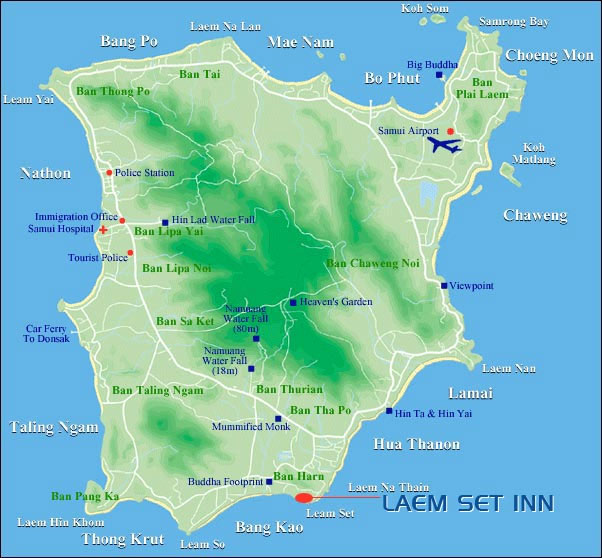 Laem Set Resort and Spa (Laem Set Inn) - Location Map
