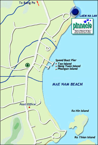 Pinnacle Samui Resort & Spa - Map