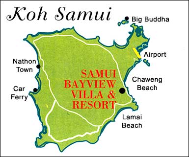Samui Bayview Villa - Map