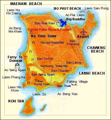 Samui Palm Beach Resort - Map