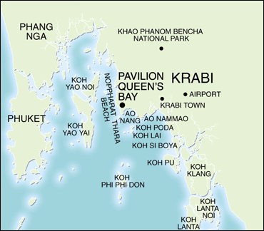 Pavilion Queen's Bay, Krabi - Map