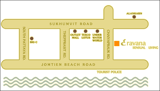 Eravana Spa Resort Pattaya - Map