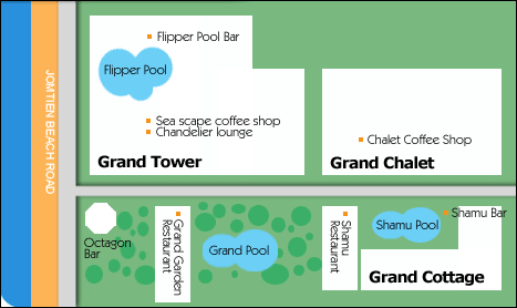 Grand Jomtien Palace Hotel, Pattaya - Hotel Plan