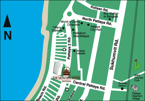The Montien Hotel Pattaya - Map