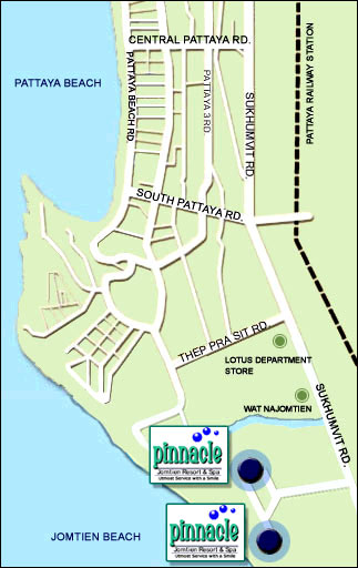 Pinnacle Jomtien Resort & Spa - Map