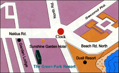 The Green Park Resort, Pattaya - Map