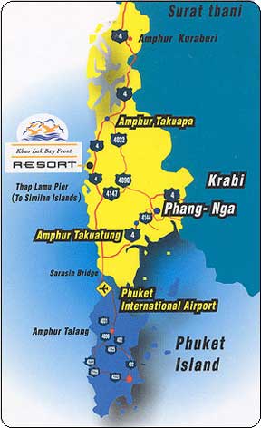 Khaolak Bay Front Hotel Phang Nga - Map