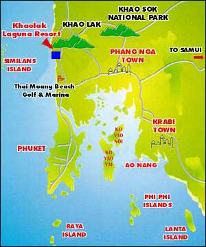 Khaolak Laguna Resort Phang Nga - Map