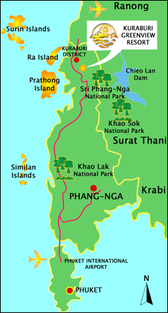 Kuraburi Greenview Resort - Map