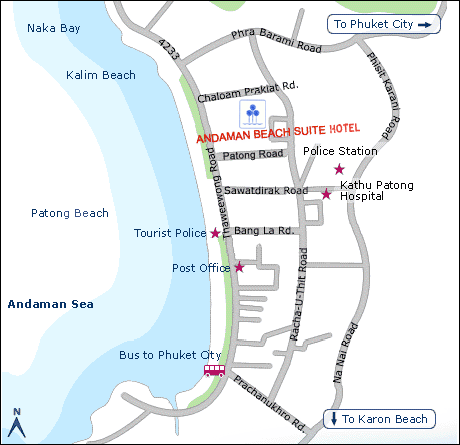 The Andaman Beach Suites Phuket Resort, Map - Phuket
