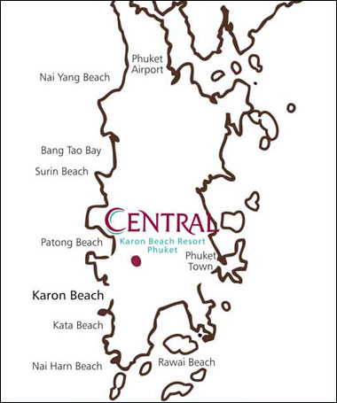 Central Karon Beach Resort, Phuket - Map