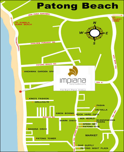 Impiana Phuket Cabana Resort & Spa, Map