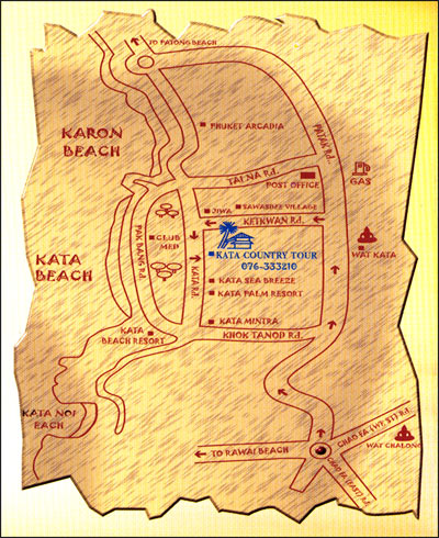 Kata Country House Local Map