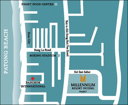 Map - Millennium Resort Patong Phuket