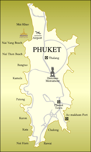 Arahmas Resort & Spa, Phuket - Map