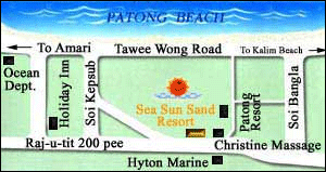 Sea Sun Sand Resort & Spa Map, Phuket Thailand