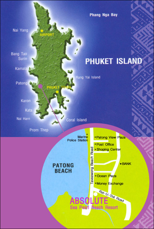 Absolute Sea Pearl Beach Resort Phuket - Map
