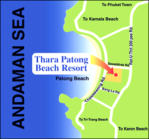 Thara Patong Beach Resort - Map