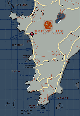 The Front Village Map, Phuket Thailand