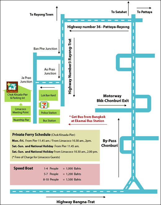 Lima Coco Resort, Samed Island - Map