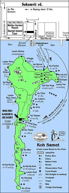 Malibu Garden Resort - Map