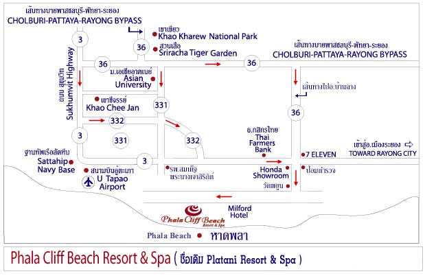 Phala Cliff Beach Resort & Spa -  Map