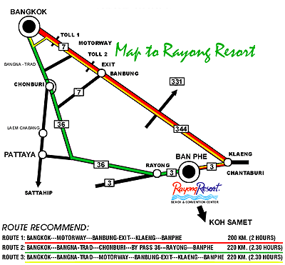Rayong Resort Beach & Convention Center - Map