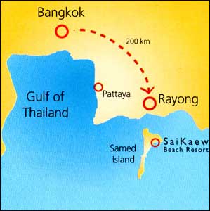 Saikaew Beach Resort Rayong - Map
