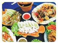 Seafood on the beach