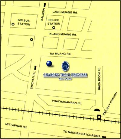 Charoen Thani Princess Hotel Khon Kaen - Map