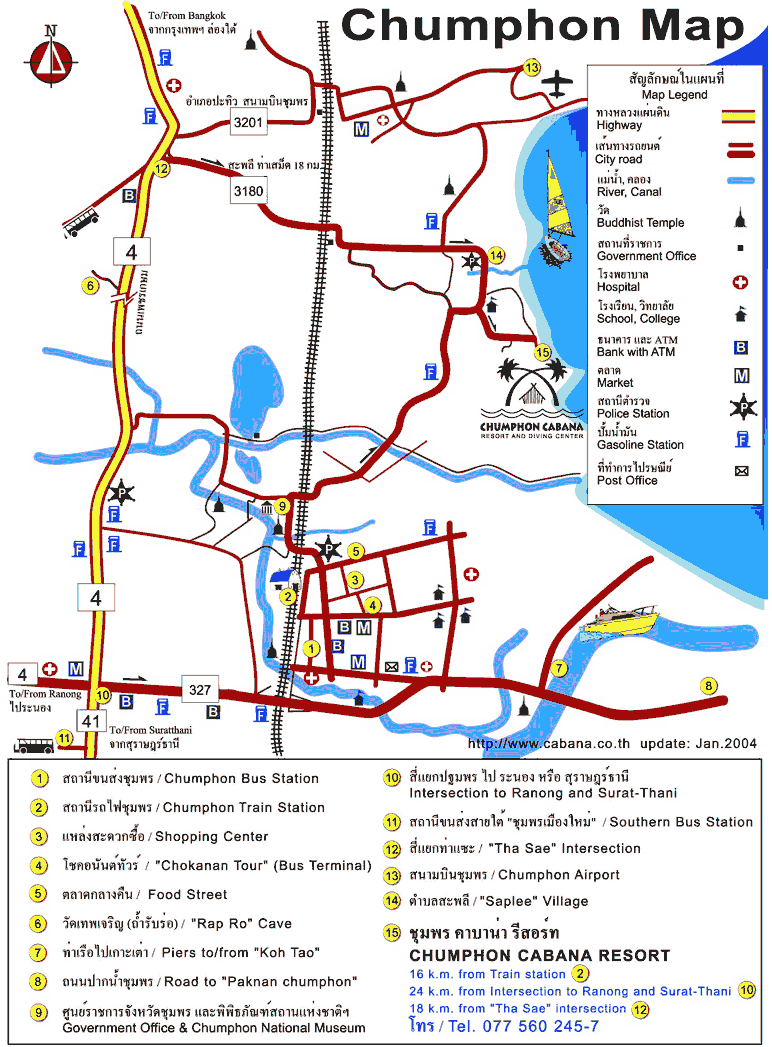 Chumphon Map