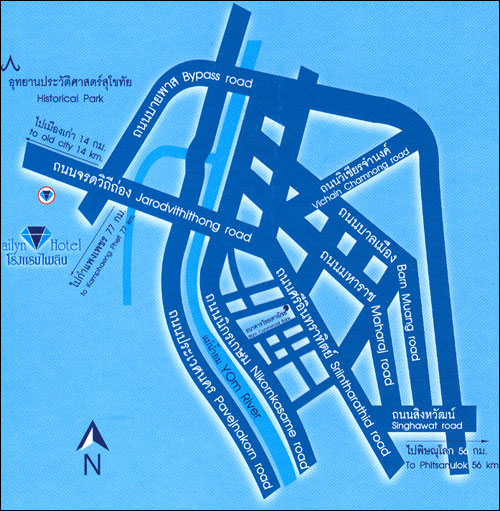 Pailyn Hotel Sukhothai - Map
