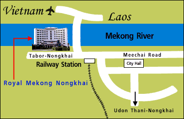 Royal Mekong Nongkhai Hotel - Map
