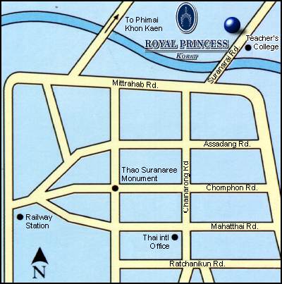 Royal Princess Hotel Korat - Map