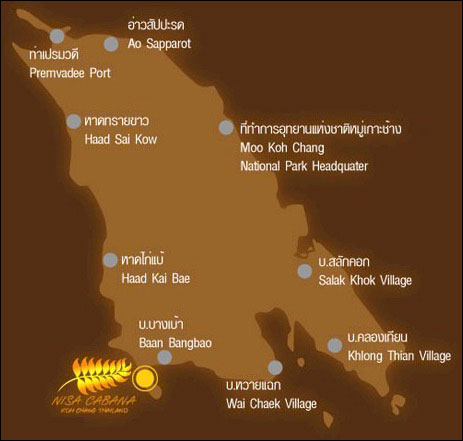Map - Nisa Cabana Resort, Koh Chang